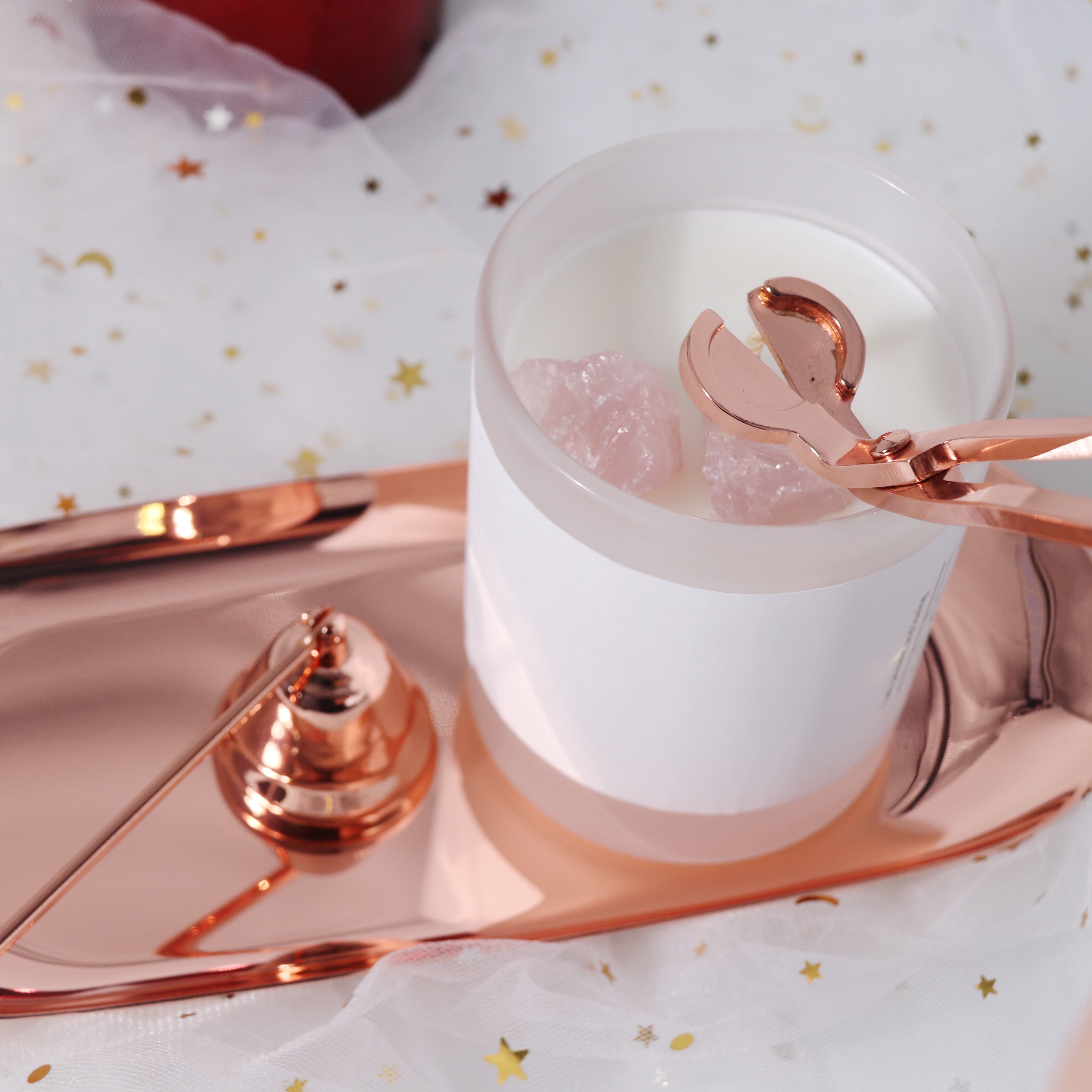 Rose Gold Candle Accessory Set - 4 in 1
