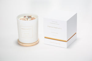 Pink Champagne - INSPIRE - Soy Wax Candle with Rose Quartz Crystals