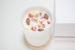Coconut & Lime - CHARM - Soy Wax Candle with Rose Quartz Crystals