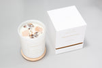 Load image into Gallery viewer, Pink Champagne - INSPIRE - Soy Wax Candle with Rose Quartz Crystals
