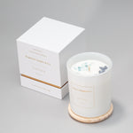 Load image into Gallery viewer, Silver Mountain - UNWIND - Soy Wax Candle with Aquamarine Crystals
