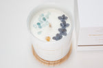 Load image into Gallery viewer, Silver Mountain - UNWIND - Soy Wax Candle with Aquamarine Crystals
